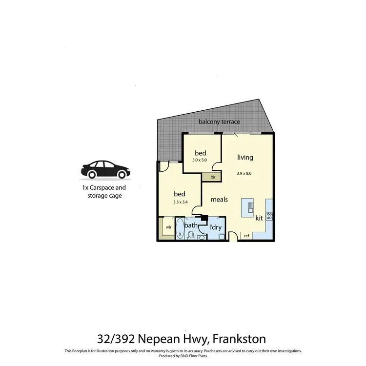 Floorplan of Homely apartment listing, 32/392 Nepean Highway, Frankston VIC 3199