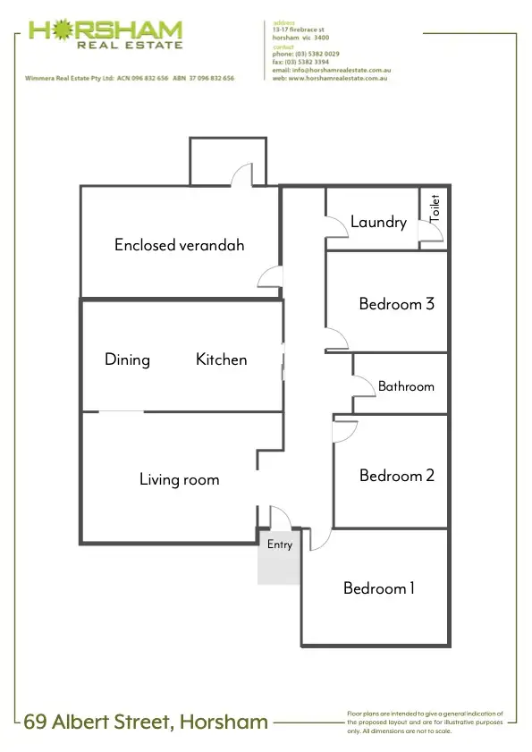 Floorplan of Homely house listing, 69 Albert Street, Horsham VIC 3400