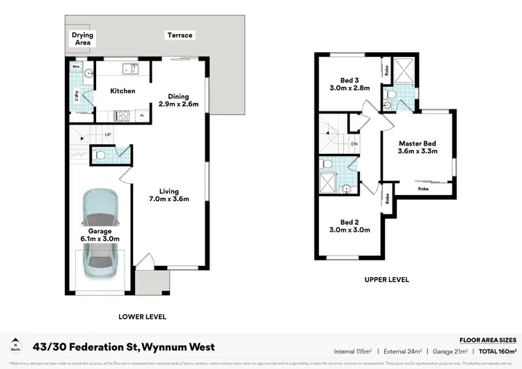 Floorplan of Homely townhouse listing, 43/30 Federation Street, Wynnum West QLD 4178