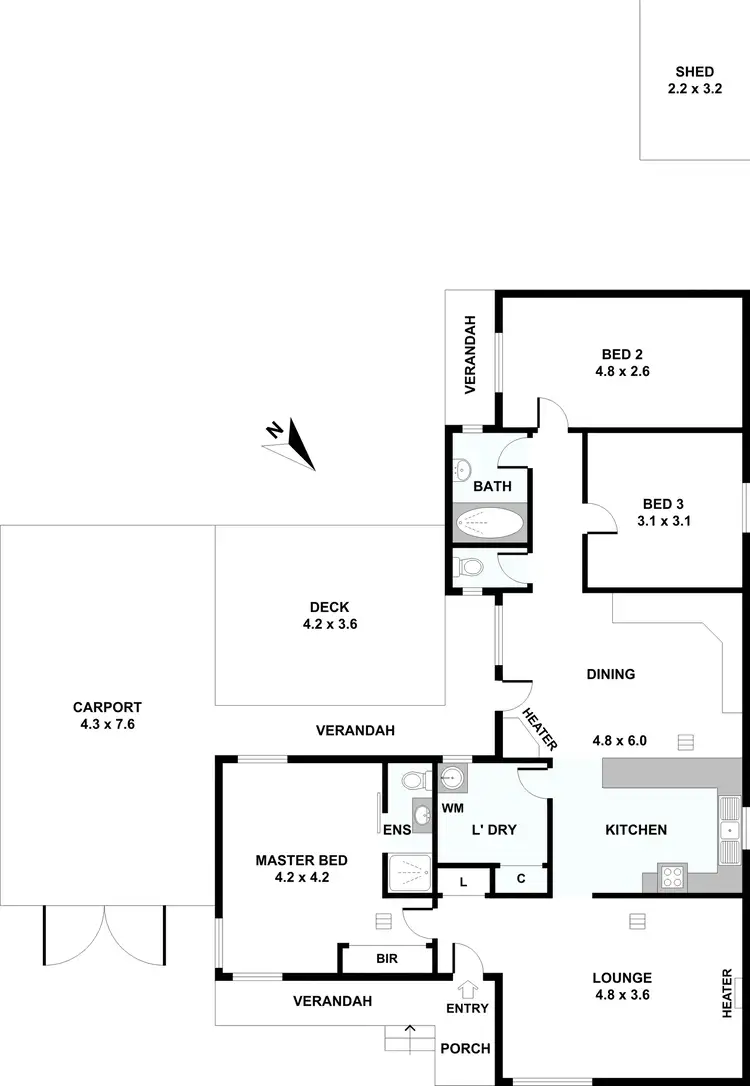 Floorplan of Homely house listing, 45 Minorca Crescent, Hackham West SA 5163
