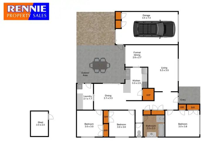 Floorplan of Homely house listing, 13 Sally Court, Traralgon VIC 3844