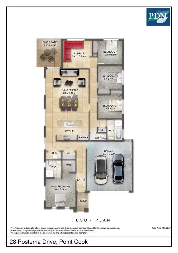 Floorplan of Homely house listing, 28 Postema Drive, Point Cook VIC 3030