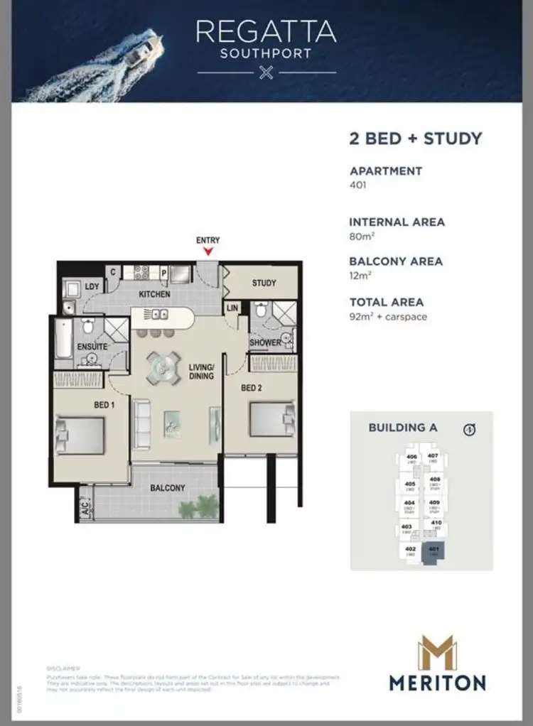 Floorplan of Homely apartment listing, 401/6 Aqua Street, Southport QLD 4215