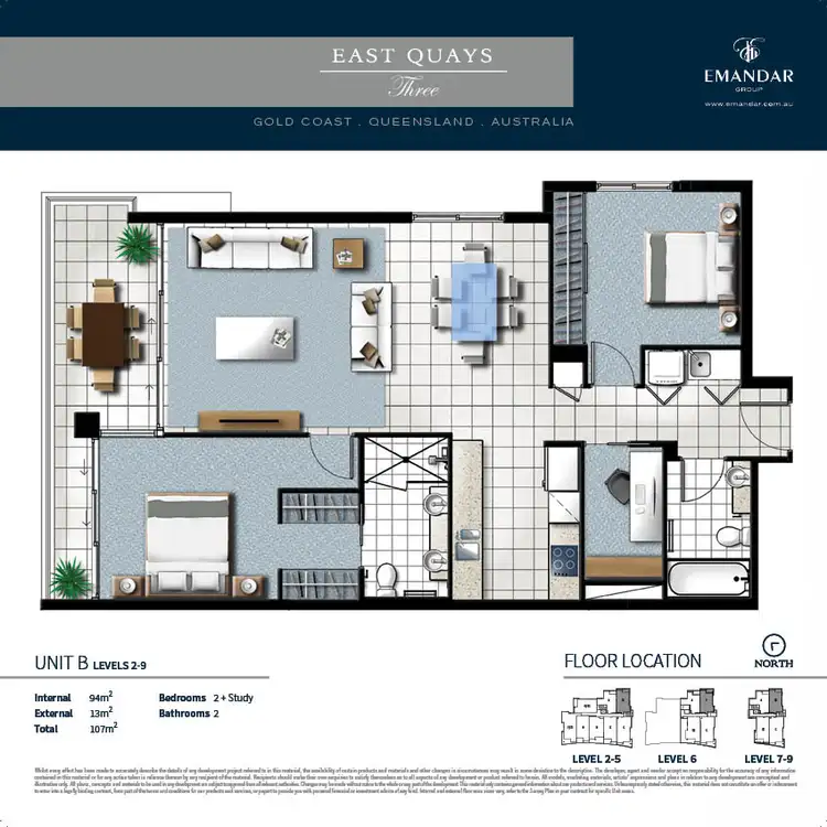 Floorplan of Homely apartment listing, 3702/25 East Quay Drive, Biggera Waters QLD 4216