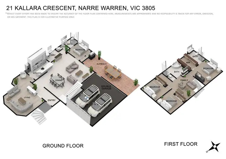 Floorplan of Homely house listing, 21 Kallara Crescent, Narre Warren VIC 3805