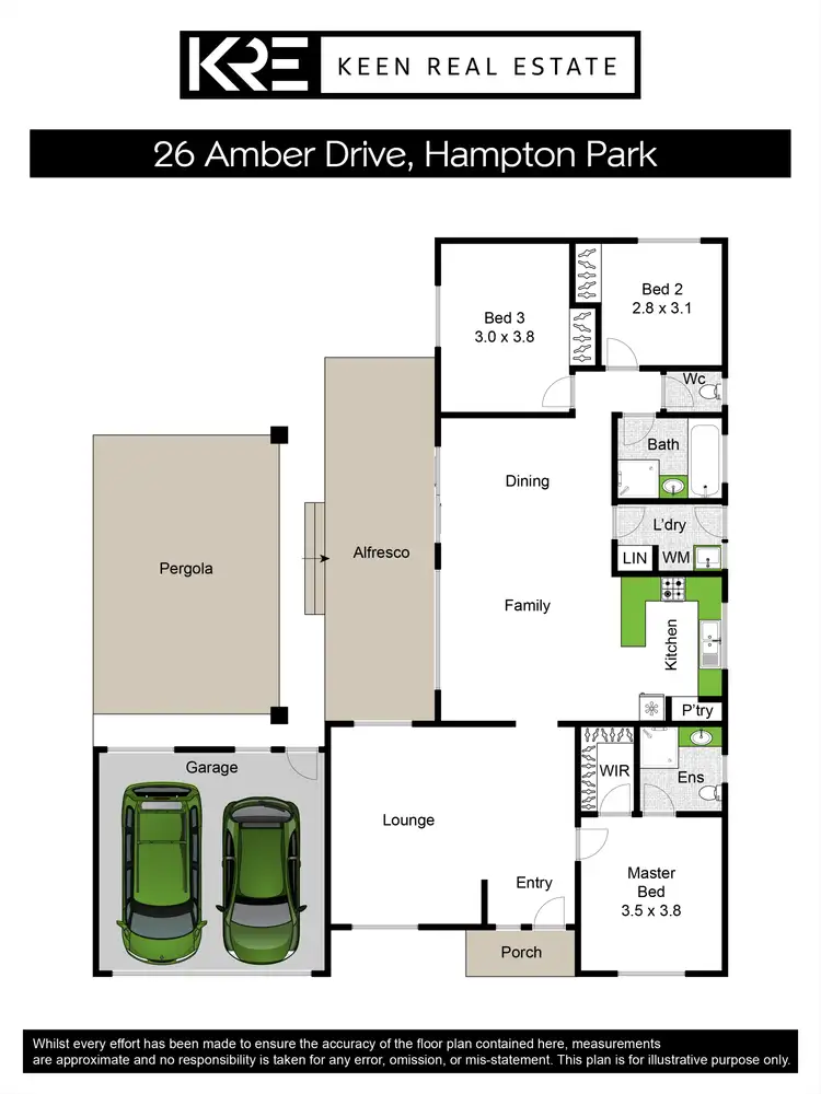 Floorplan of Homely house listing, 26 Amber Drive, Hampton Park VIC 3976