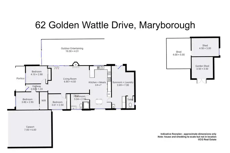 Floorplan of Homely house listing, 62 Golden Wattle Drive, Maryborough VIC 3465