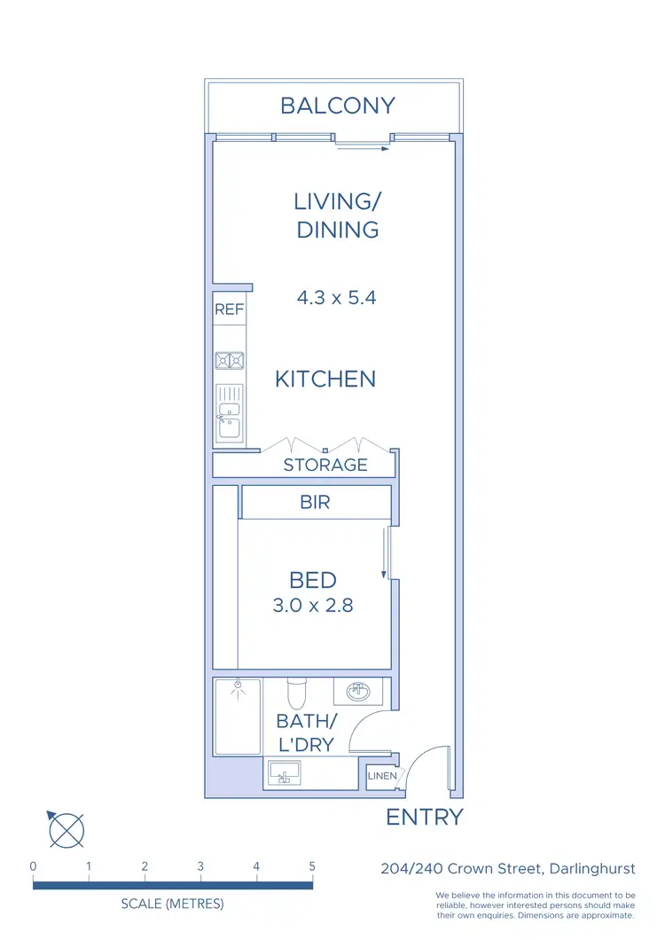 Floorplan of Homely apartment listing, 204/241 Crown Street, Darlinghurst NSW 2010