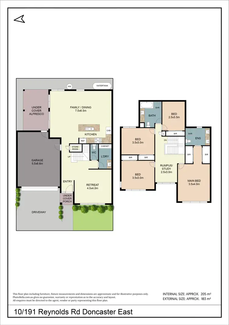 Floorplan of Homely townhouse listing, 10/191 Reynolds Road, Doncaster East VIC 3109