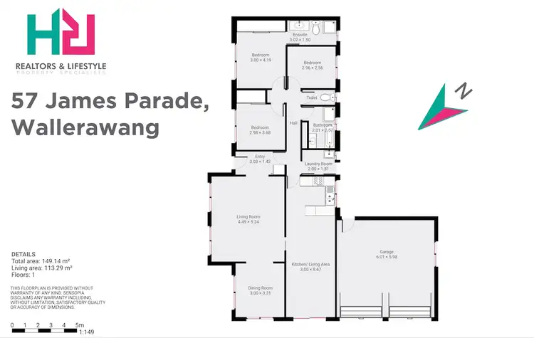 Floorplan of Homely house listing, 57 James Parade, Wallerawang NSW 2845