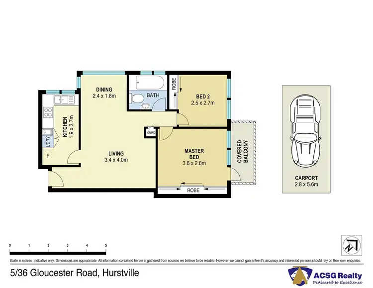 Floorplan of Homely apartment listing, 5/36 GLOUCESTER ROAD, Hurstville NSW 2220