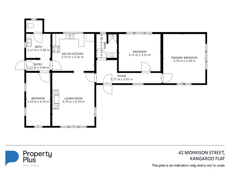 Floorplan of Homely house listing, 42 Morrison Street, Kangaroo Flat VIC 3555
