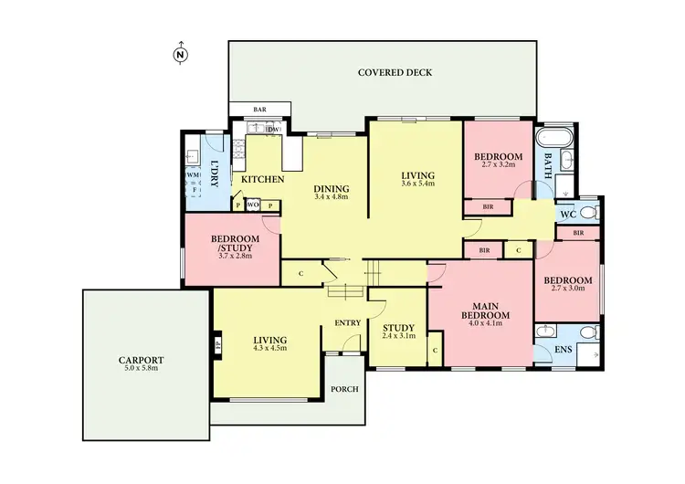Floorplan of Homely house listing, 13 YARALLA CRESCENT, St Helena VIC 3088