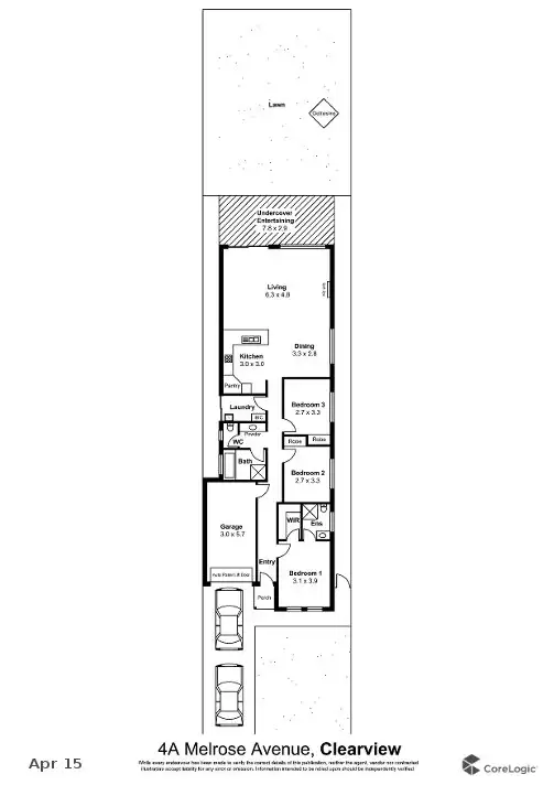 Floorplan of Homely house listing, 4A Melrose Avenue, Clearview SA 5085