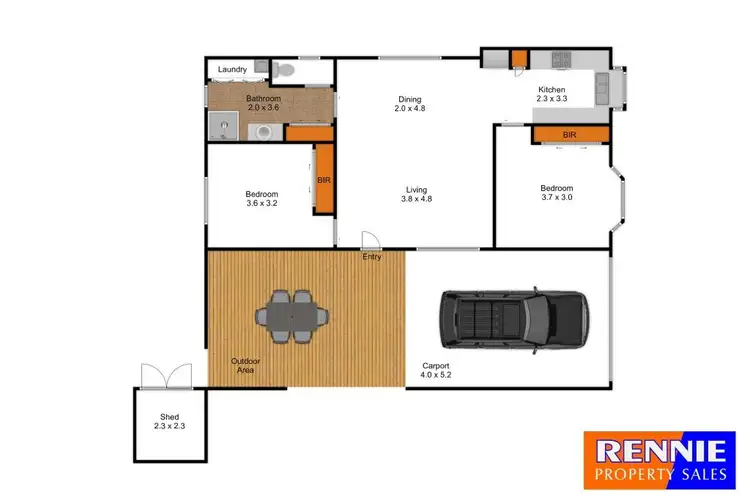 Floorplan of Homely townhouse listing, 27 Greenacres/5353 Princes Highway, Traralgon VIC 3844