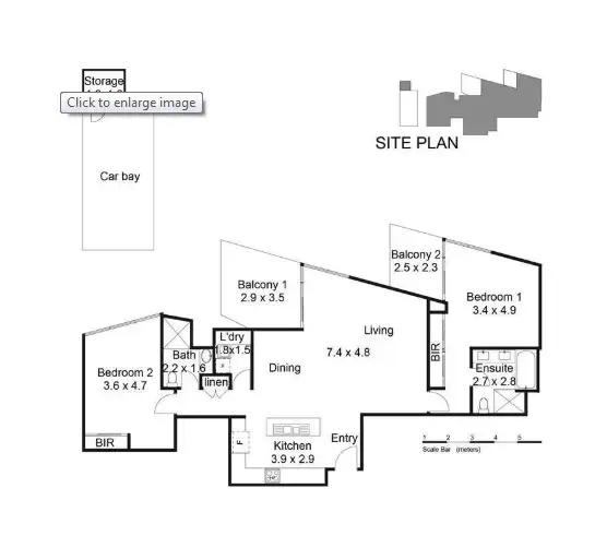 Floorplan of Homely apartment listing, 705/21 Bow River Crescent, Burswood WA 6100