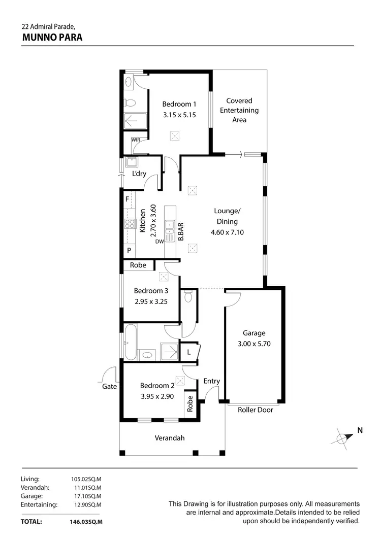 Floorplan of Homely house listing, 22 Admiral Parade, Munno Para SA 5115