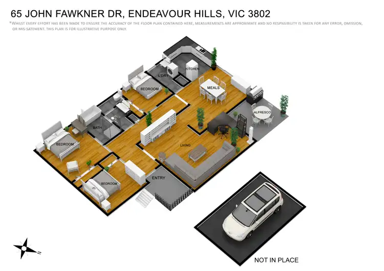 Floorplan of Homely unit listing, 65 John Fawkner Drive, Endeavour Hills VIC 3802