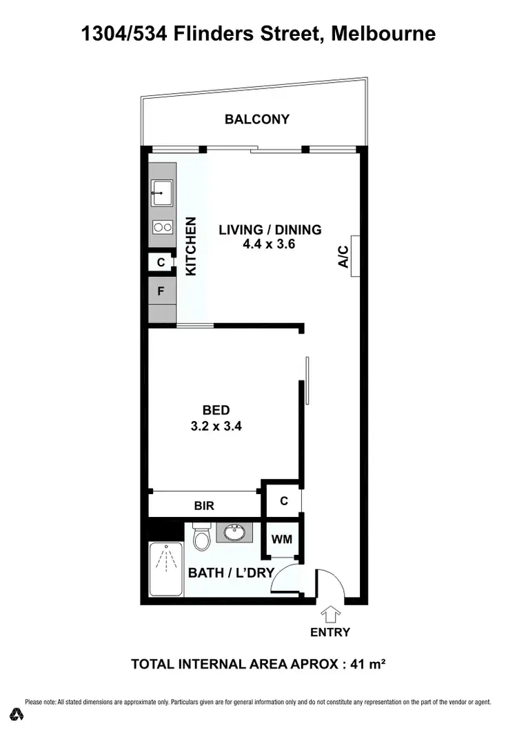 Floorplan of Homely apartment listing, 1304/534 Flinders, Melbourne VIC 3000