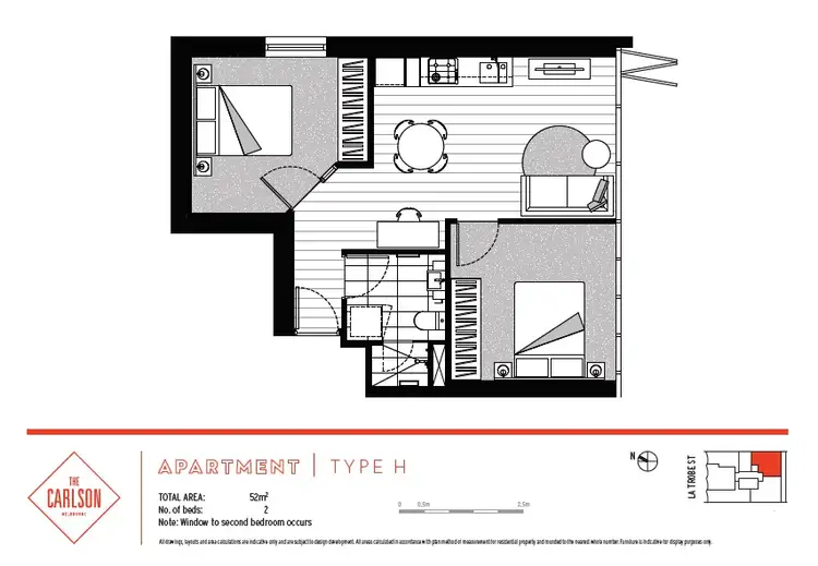 Floorplan of Homely apartment listing, 2603/315 La Trobe Street, Melbourne VIC 3000