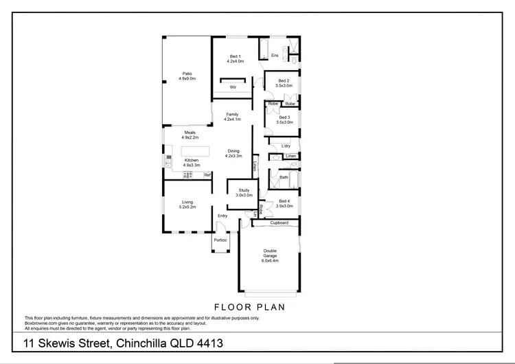 Floorplan of Homely house listing, 11 Skewis Street, Chinchilla QLD 4413