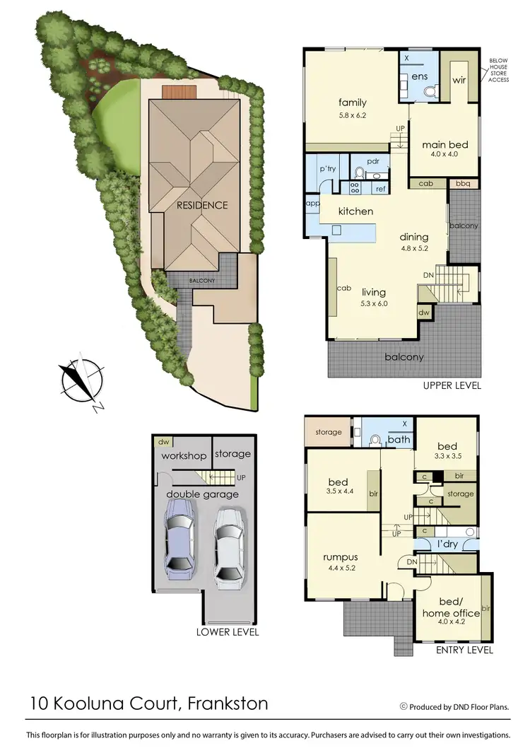 Floorplan of Homely house listing, 10 Kooluna Court, Frankston VIC 3199