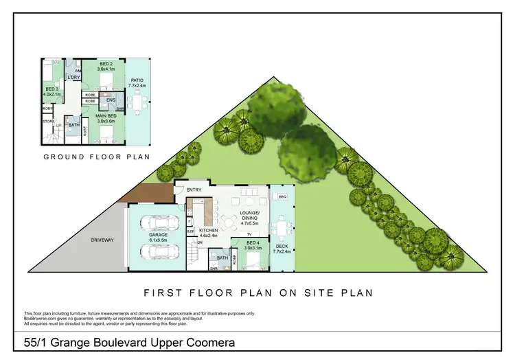 Floorplan of Homely townhouse listing, 55/1 Grange Boulevard, Upper Coomera QLD 4209