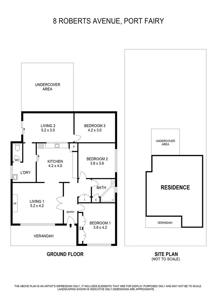 Floorplan of Homely house listing, 8 Roberts Avenue, Port Fairy VIC 3284