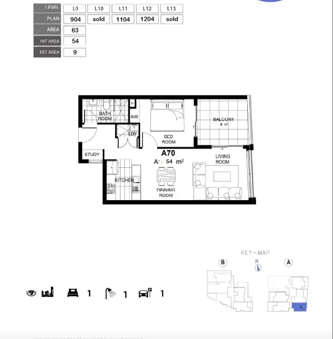 Floorplan of Homely apartment listing, 904/192 Stacey Street, Bankstown NSW 2200