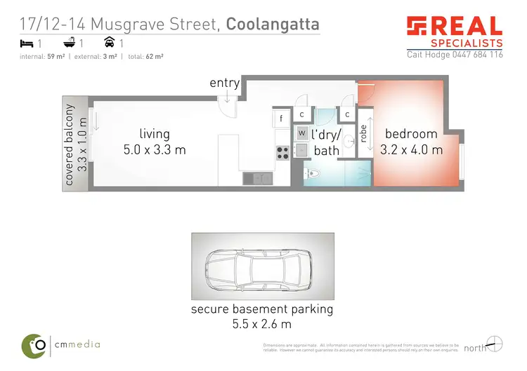 Floorplan of Homely unit listing, 17/12 Musgrave Street, Coolangatta QLD 4225