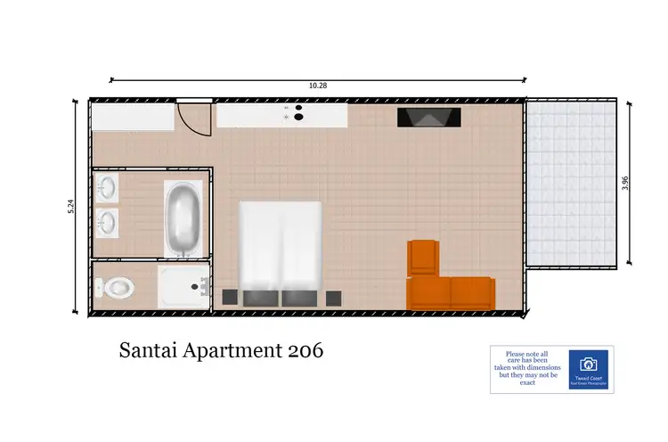 Floorplan of Homely studio listing, 39/9 Dianella Drive, Casuarina NSW 2487