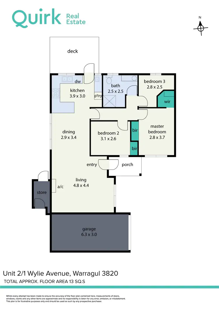 Floorplan of Homely unit listing, 2/1 Wylie Avenue, Warragul VIC 3820