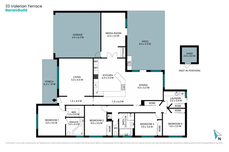 Floorplan of Homely house listing, 33 VALERIAN TERRACE, Baranduda VIC 3691
