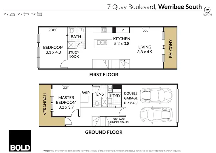 Floorplan of Homely townhouse listing, 7 Quay Boulevard, Werribee South VIC 3030