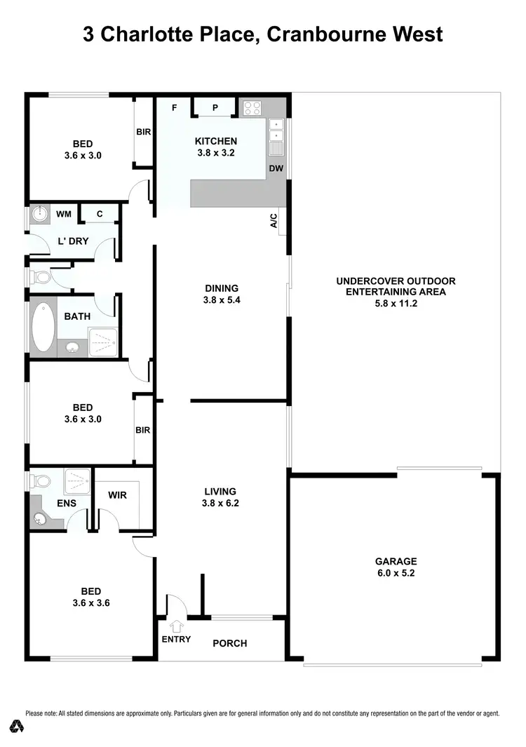 Floorplan of Homely house listing, 3 Charlotte Place, Cranbourne West VIC 3977