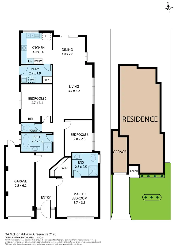 Floorplan of Homely house listing, 24 McDonald Way, Greenacre NSW 2190