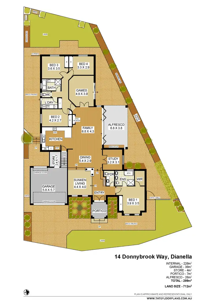 Floorplan of Homely house listing, 14 Donnybrook Way, Dianella WA 6059