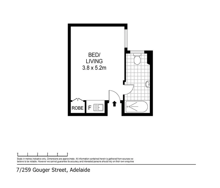 Floorplan of Homely apartment listing, 7/259 Gouger Street, Adelaide SA 5000