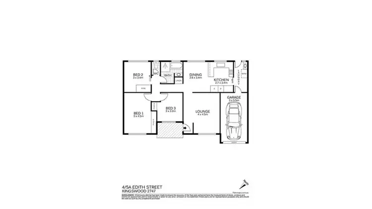 Floorplan of Homely villa listing, 4/5A Edith Street, Kingswood NSW 2747