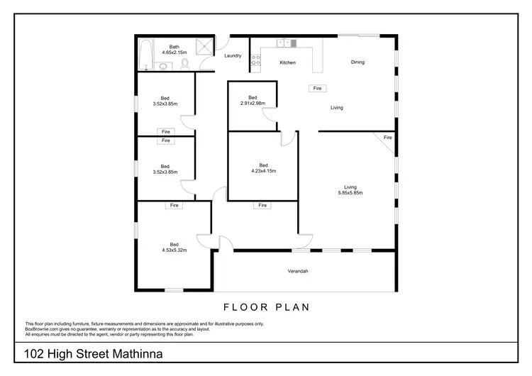 Floorplan of Homely house listing, 102 High Street, Mathinna TAS 7214