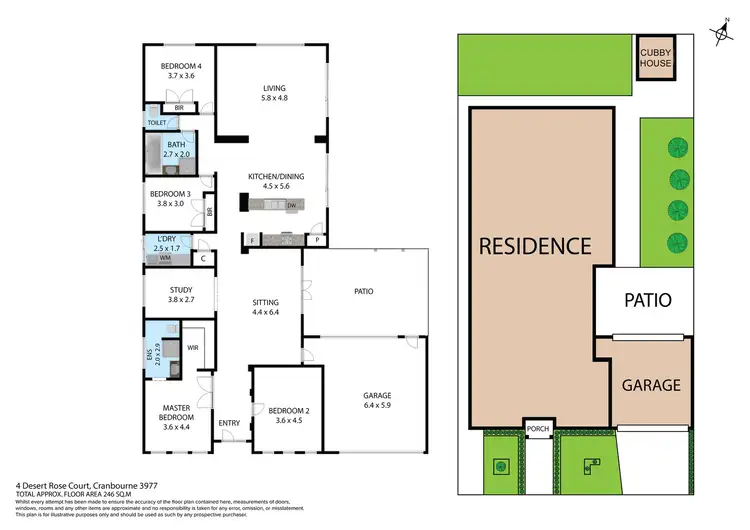 Floorplan of Homely house listing, 4 Desert Rose Court, Cranbourne VIC 3977