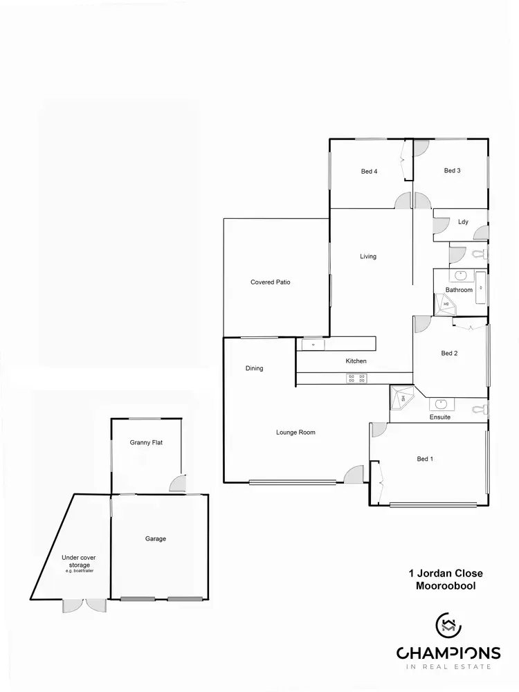 Floorplan of Homely house listing, 1 Jordan Close, Mooroobool QLD 4870