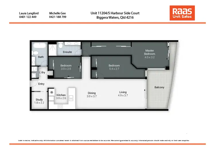 Floorplan of Homely unit listing, 11204/5 Harbour Side Court, Biggera Waters QLD 4216