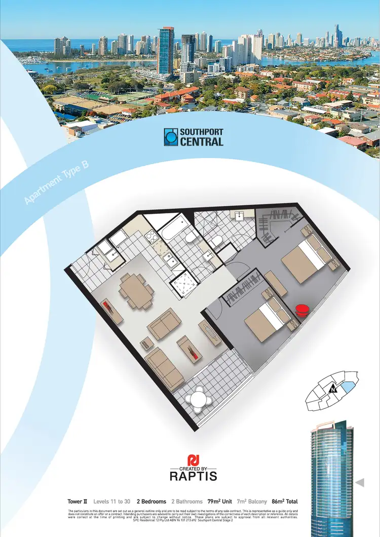 Floorplan of Homely apartment listing, 21602/5 Lawson Street, Southport QLD 4215