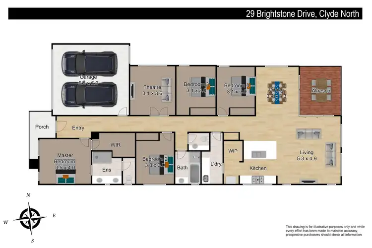 Floorplan of Homely house listing, 29 Brightstone Drive, Clyde North VIC 3978
