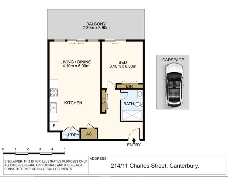 Floorplan of Homely apartment listing, 214/11 Charles Street, Canterbury NSW 2193