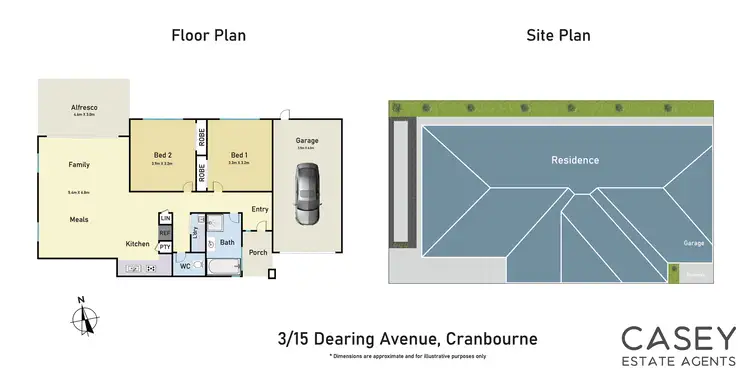 Floorplan of Homely unit listing, 3/15 Dearing Avenue, Cranbourne VIC 3977