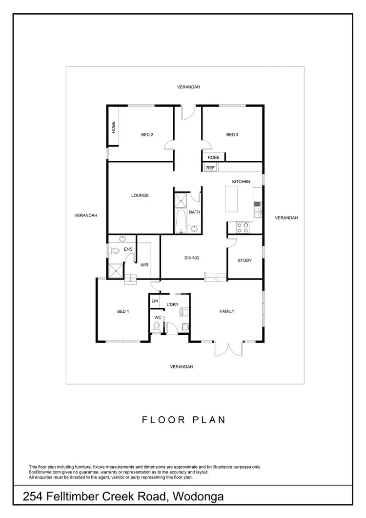 Floorplan of Homely house listing, 254 FELLTIMBER CREEK ROAD, West Wodonga VIC 3690