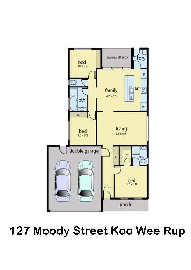 Floorplan of Homely house listing, 127 Moody Street, Koo Wee Rup VIC 3981