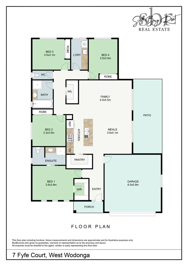 Floorplan of Homely house listing, 7 FYFE COURT, Wodonga VIC 3690
